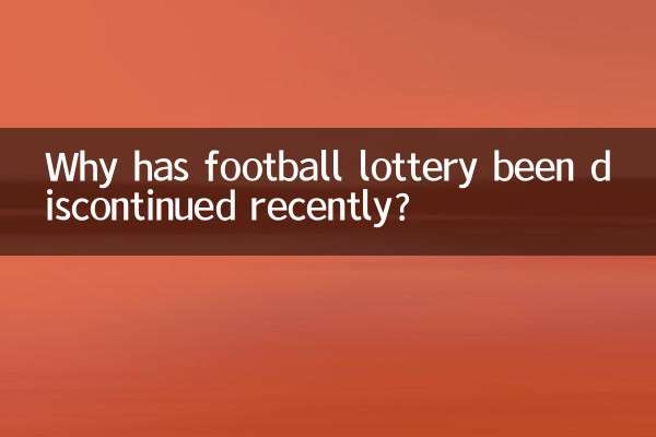 Por que a loteria de futebol foi descontinuada recentemente?