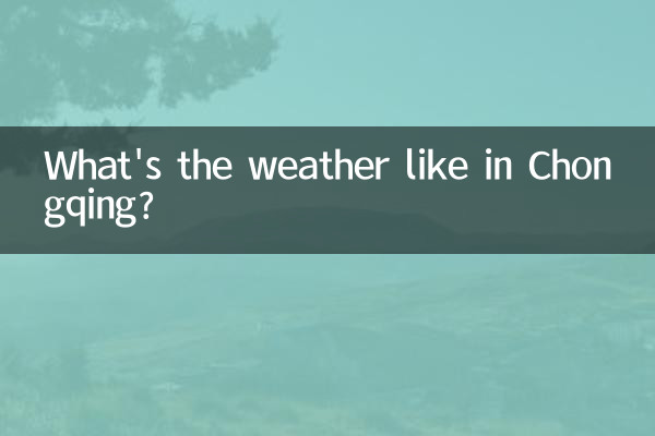 What's the weather like in Chongqing?