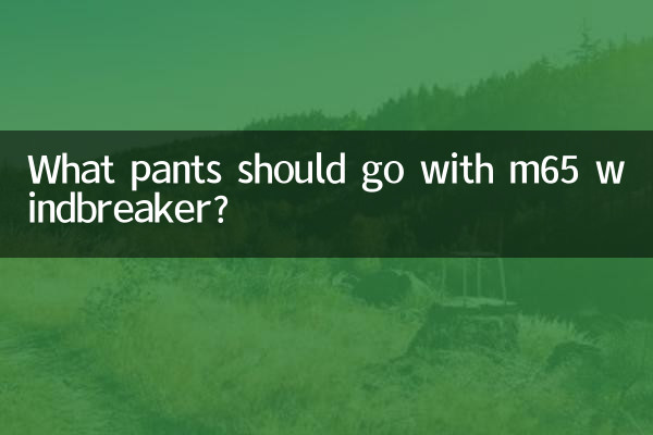 What pants should go with m65 windbreaker?