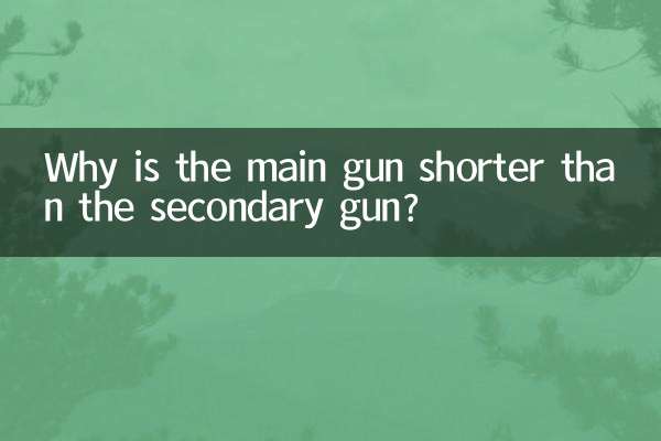 Por que o canhão principal é mais curto que o canhão secundário?
