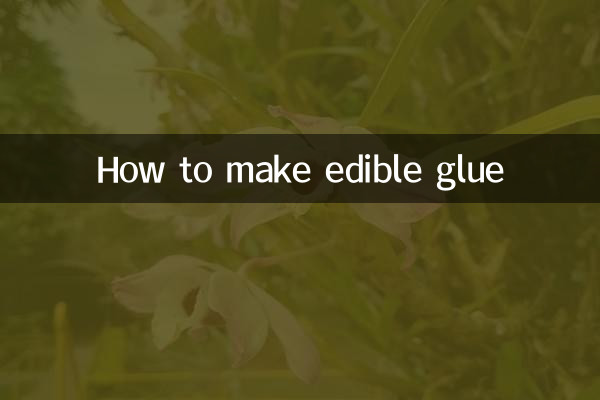 Comment faire de la colle comestible