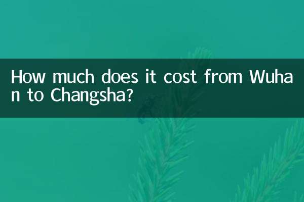 武漢から長沙までの移動料金はいくらですか？