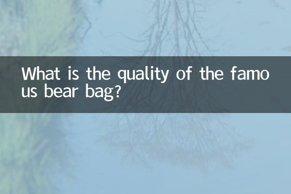 Qual é a qualidade da famosa bolsa de urso?