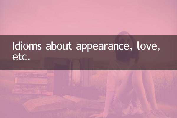 اصطلاحات مربوط به ظاهر، عشق و غیره