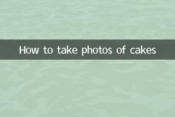 Come scattare foto di torte