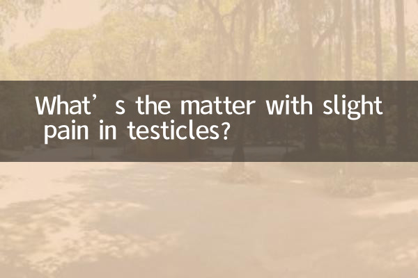 What’s the matter with slight pain in testicles?