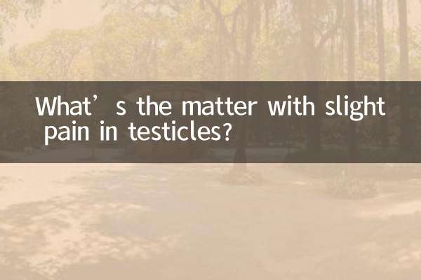 What’s the matter with slight pain in testicles?