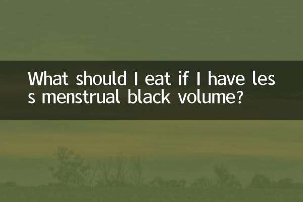 ¿Qué debo comer si tengo menos volumen negro menstrual?