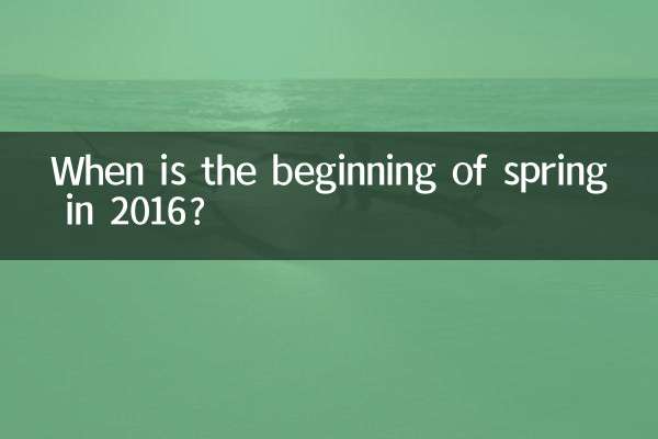 2016 में वसंत की शुरुआत कब है?