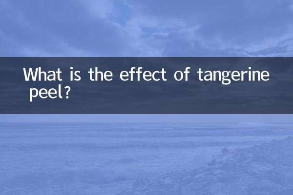 What is the effect of tangerine peel?