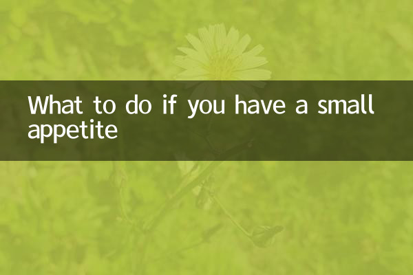 Qué hacer si tienes poco apetito.