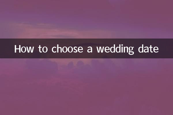Comment choisir une date de mariage