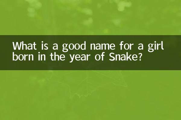 Qual è un buon nome per una ragazza nata nell'anno del Serpente?