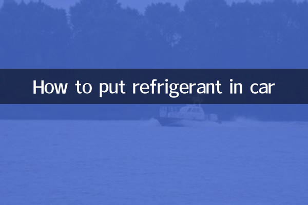 Comment mettre du réfrigérant dans une voiture