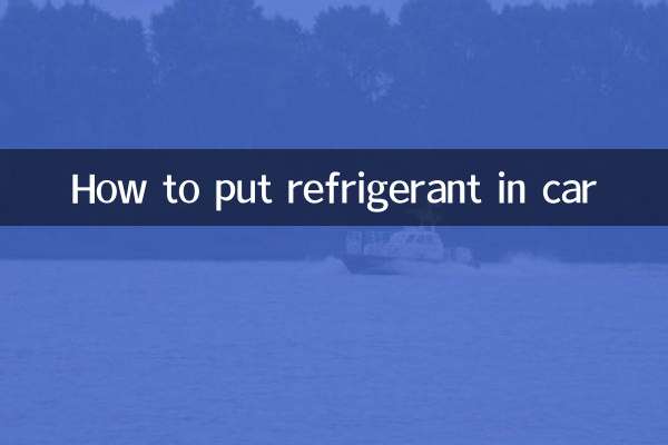 Comment mettre du réfrigérant dans une voiture