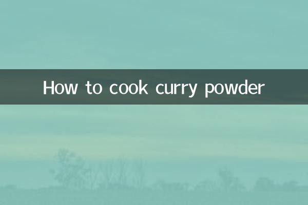 Wie man Currypulver kocht