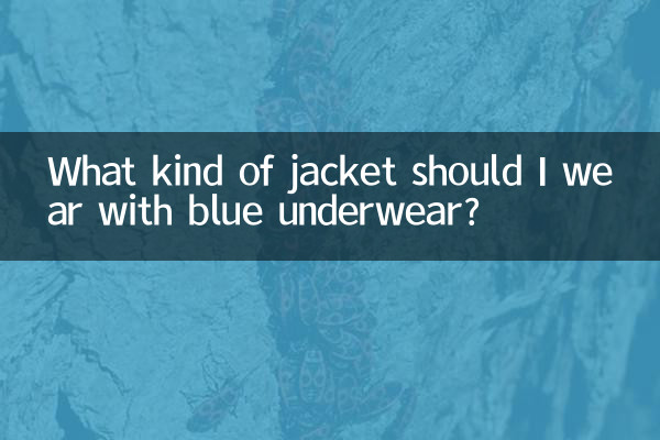 مجھے نیلے رنگ کے انڈرویئر کے ساتھ کس قسم کی جیکٹ پہننا چاہئے؟