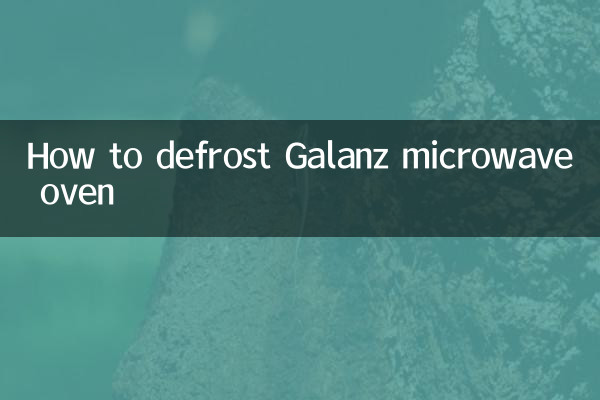 Como descongelar o forno microondas Galanz