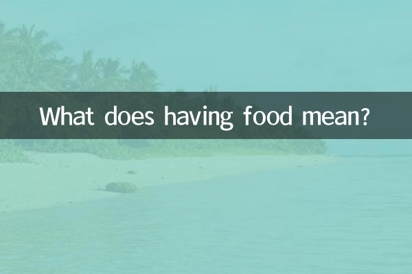 Что значит иметь еду?