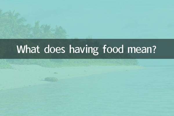 O que significa ter comida?