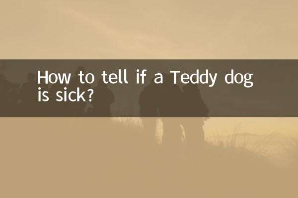 テディドッグが病気かどうかを判断するにはどうすればよいですか?
