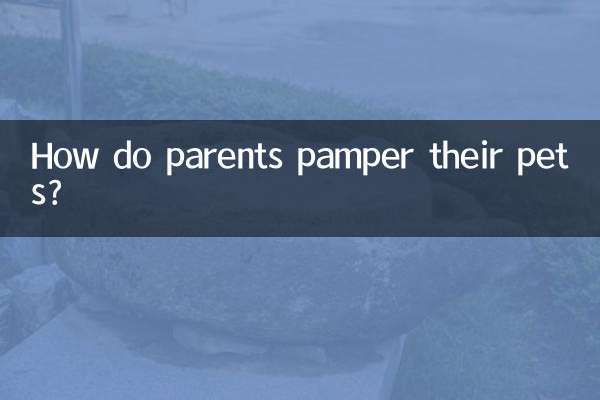 Como os pais mimam seus animais de estimação?
