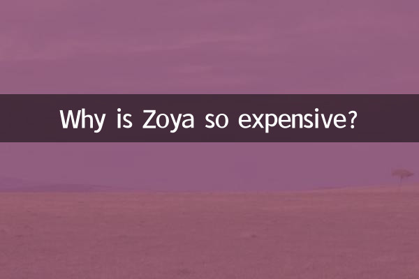 Pourquoi Zoya est-elle si chère ?