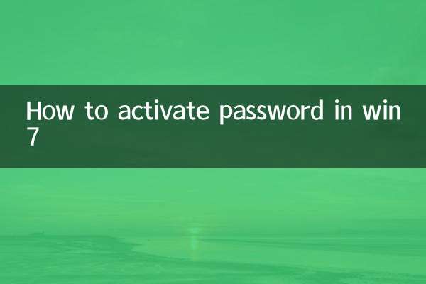 Come attivare la password su win7