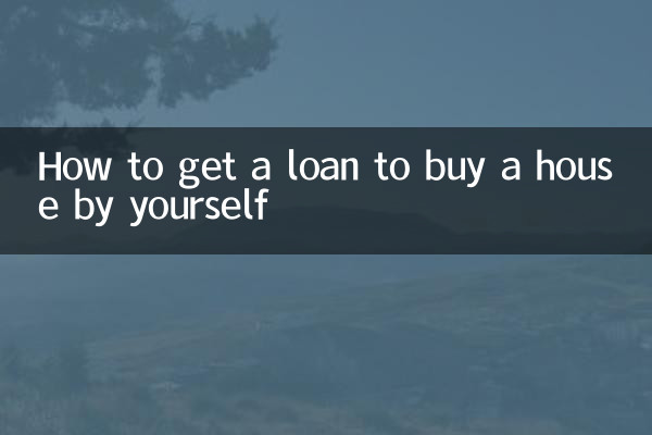How to get a loan to buy a house by yourself