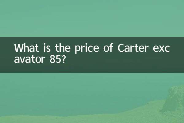 Qual é o preço da escavadeira Carter 85?