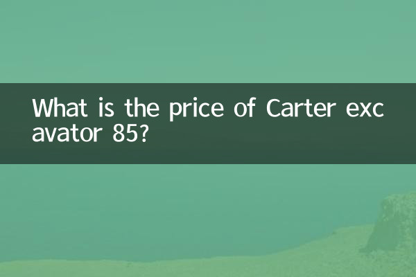 Was kostet der Carter-Bagger 85?