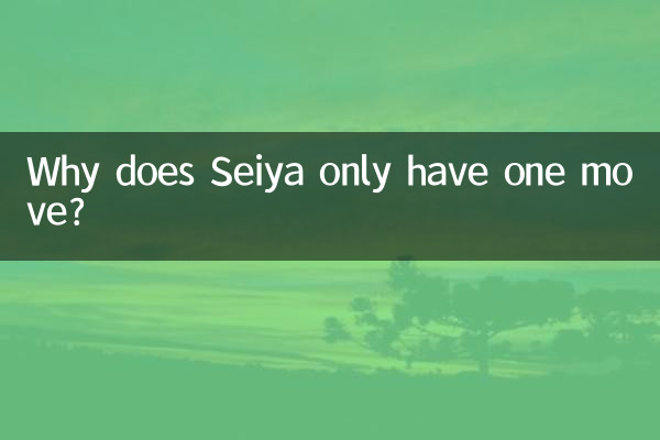 কেন Seiya শুধুমাত্র একটি নড়াচড়া আছে?