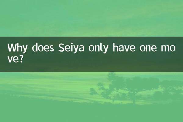 Por que Seiya só tem um movimento?