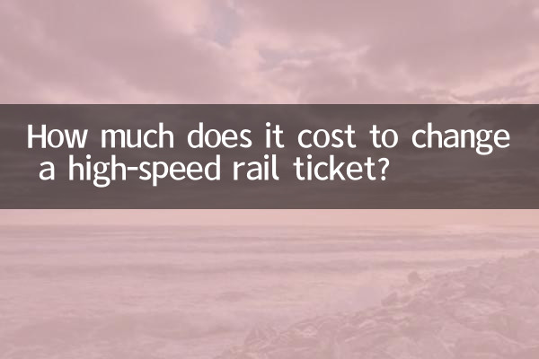 हाई-स्पीड रेल टिकट बदलने में कितना खर्च आता है?