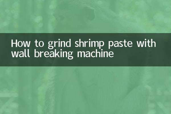Come macinare la pasta di gamberetti con la macchina rompimuro