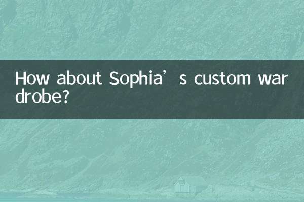 ماذا عن خزانة ملابس صوفيا المخصصة؟