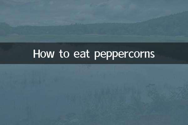 Cómo comer granos de pimienta