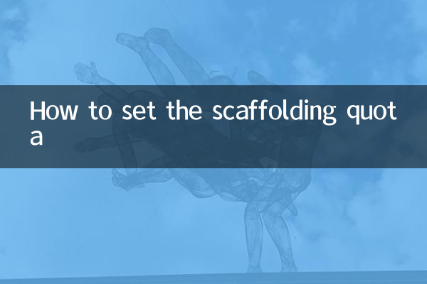 How to set the scaffolding quota