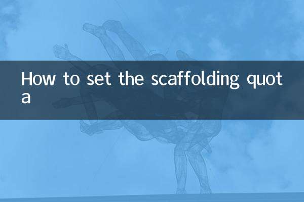 How to set the scaffolding quota