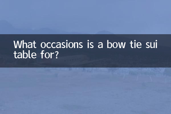 What occasions is a bow tie suitable for?