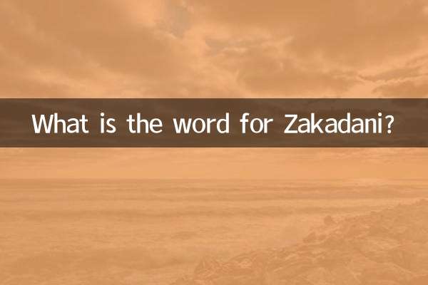 Qual è la parola per Zakadani?