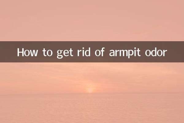 Cómo deshacerse del olor de las axilas