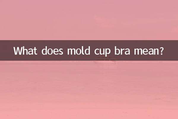 मोल्ड कप ब्रा का क्या मतलब है?
