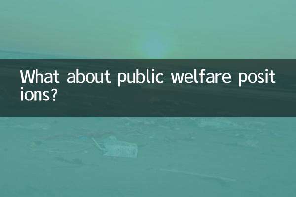 Wie sieht es mit Stellen im öffentlichen Wohlfahrtswesen aus?