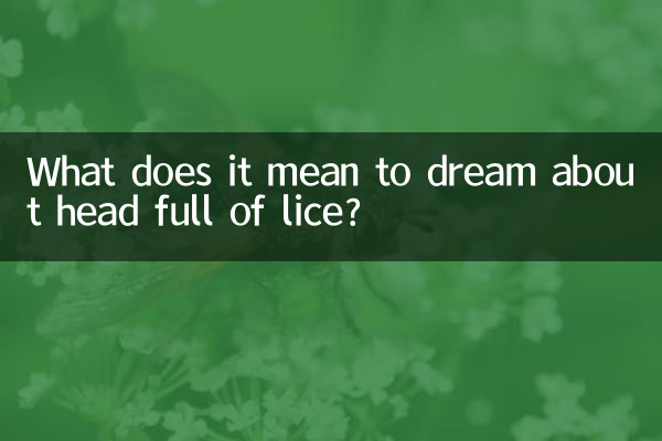 What does it mean to dream about head full of lice?