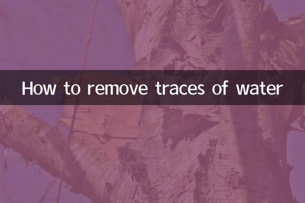How to remove traces of water