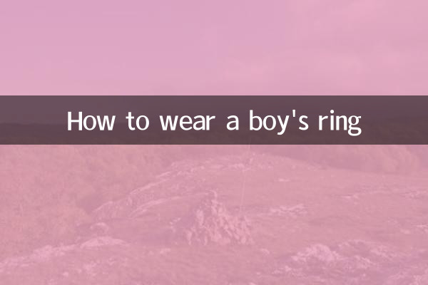 Como usar um anel de menino