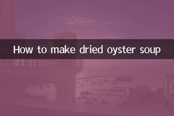 Cómo hacer sopa de ostras secas