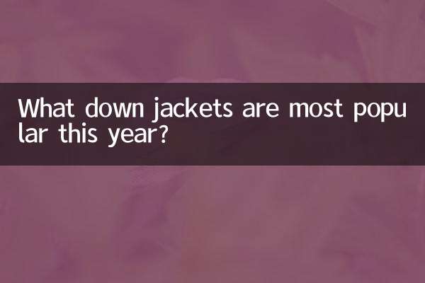 今年最流行什麼羽絨服