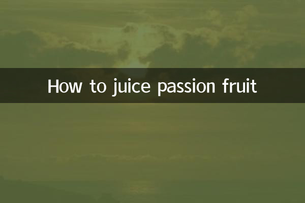 Wie man Passionsfrüchte entsaftet